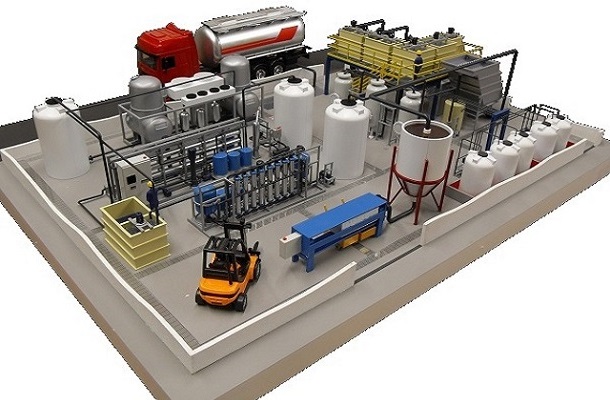 modello plastico impianto industriale realistico