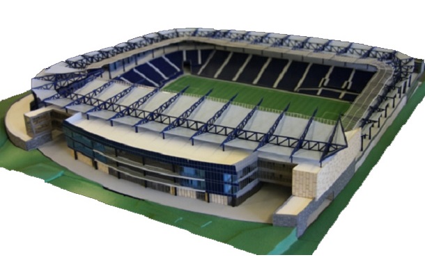 modello plastico impianto sportivo stadio realistico