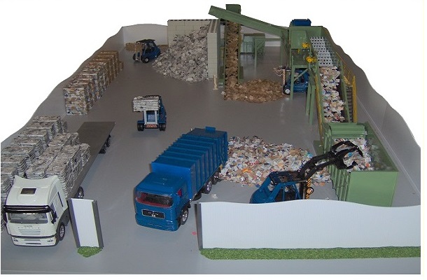 modello plastico impianto trattamento industriale carta